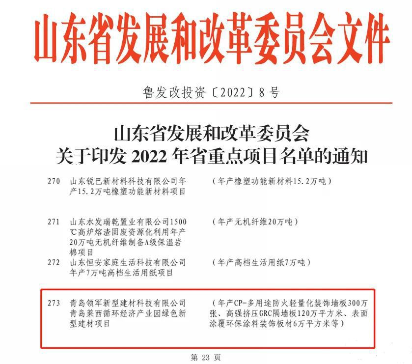 喜讯！青岛莱西循环经济产业基地被列为2022年山东省重点项目